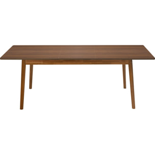 Table repas extensible en bois 160/210 cm "Prisma" - 8 places - Marron