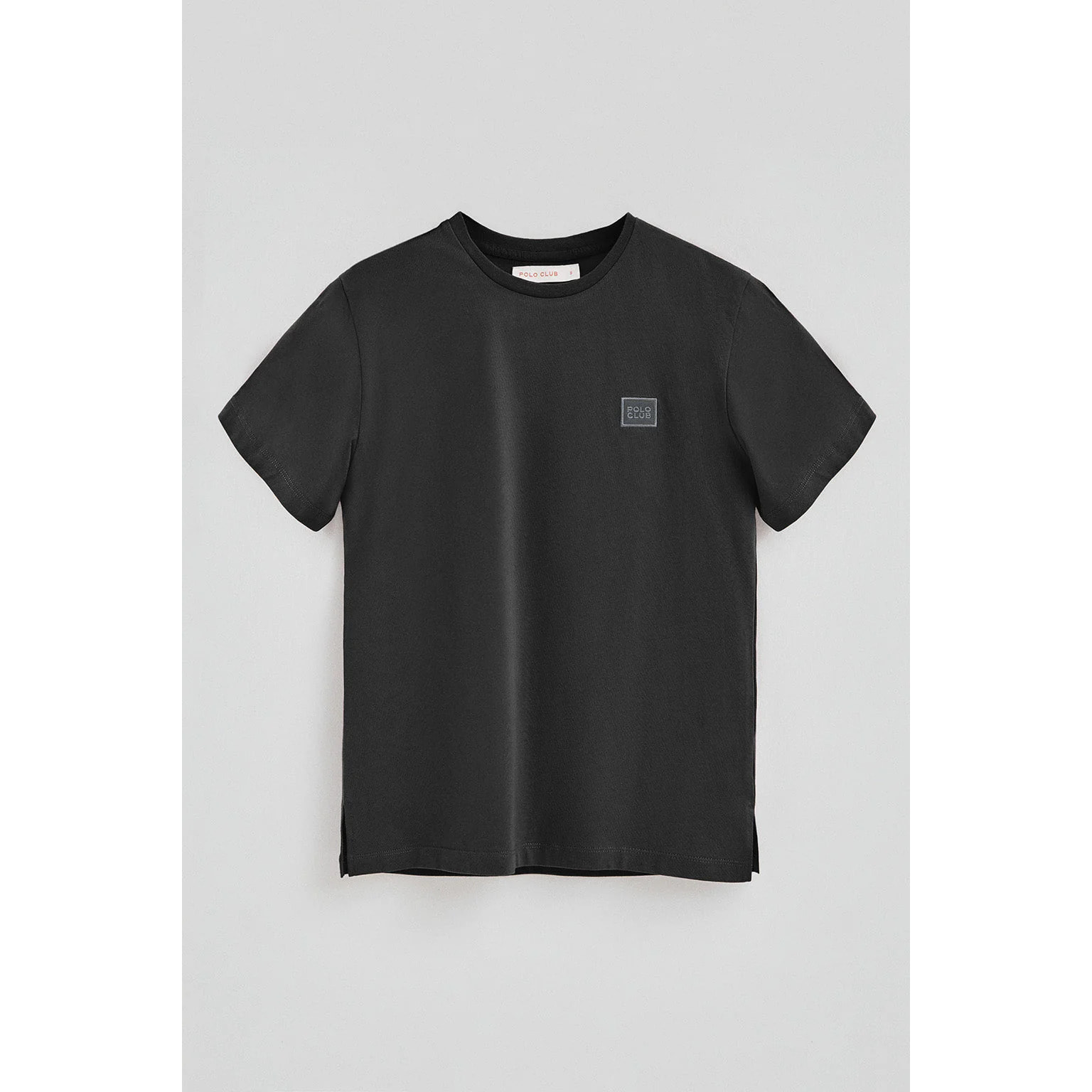 Maglietta grigio scuro dal fit dritto con toppa personalizzata Polo Club