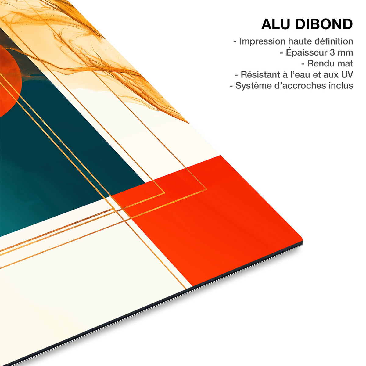 Tableau art geometrique 70s Chromatic Seventies VII Tableau alu Dibond