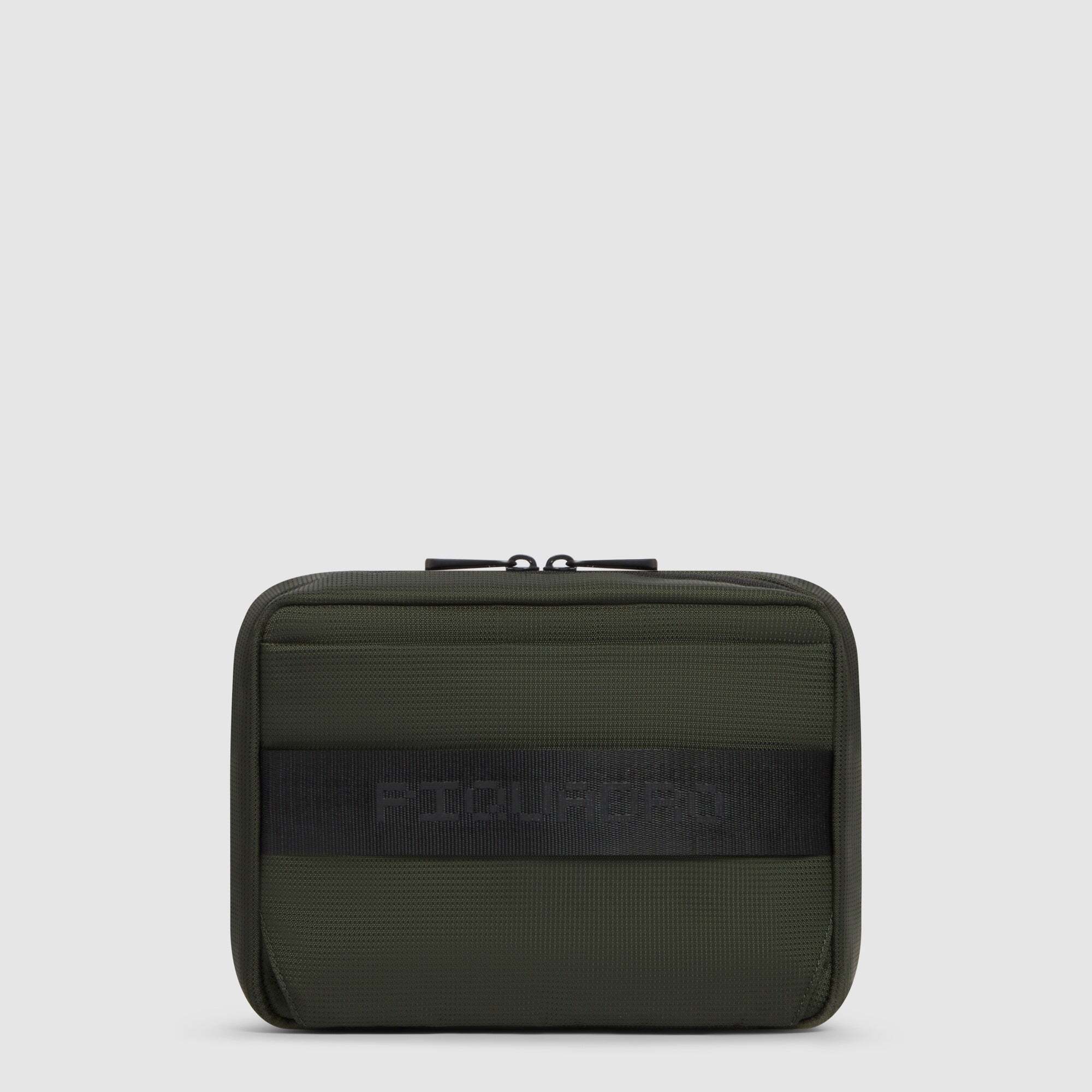 Piquadro Beauty case uomo modulare in tessuto riciclato