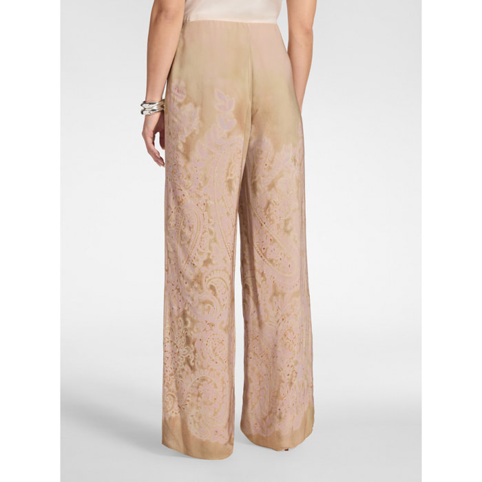 Elena Mirò - Pantaloni dritti stampati - Beige