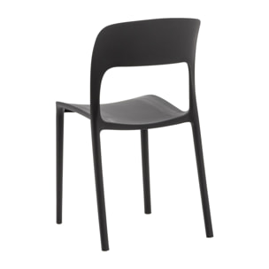 Set di 4 sedie SOUTH BEACH in polipropilene nero