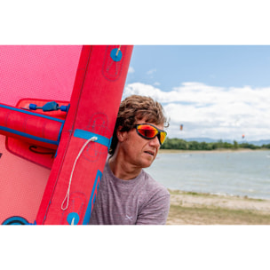 Gafas de deportes acuáticos OCEAN TIERRA DE FUEGO - Negro mate / Revo roja