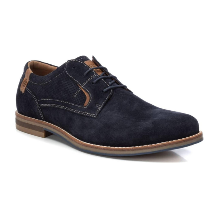 Zapato blucher/derby de piel navy