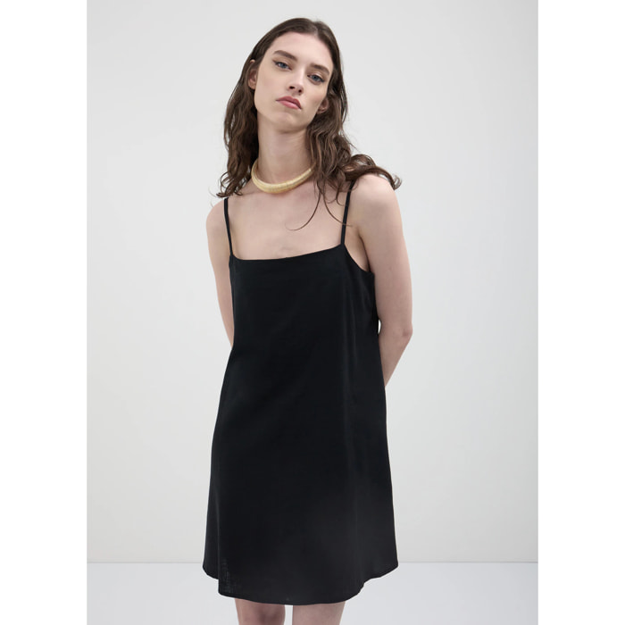 Mini dress in lino