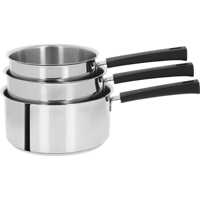 Set de 3 casseroles inox Mutine fixe