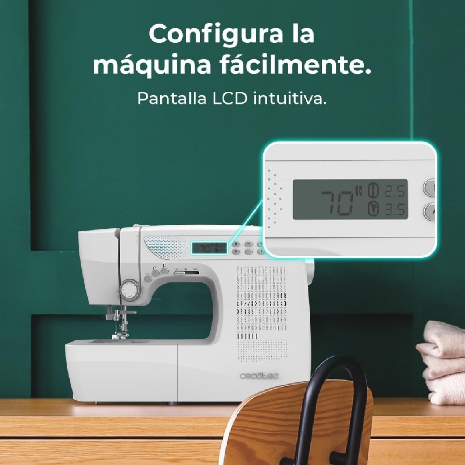 Cecotec Máquina de coser BelleCouture 21500