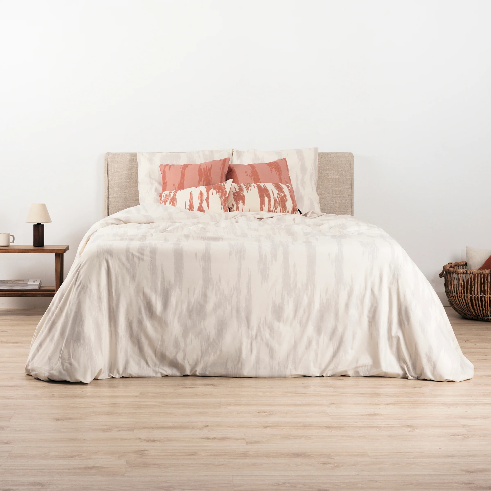 Housse de couette en popeline 80 fils Mahón Gris