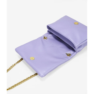 Bolso pequeño lila con cadena