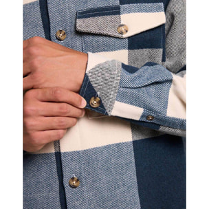 Sobrecamisa a Cuadros Azul Marino - Manem