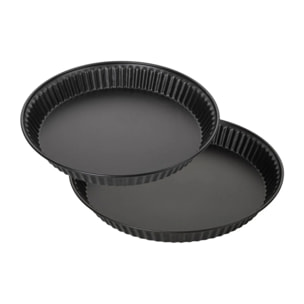 Set de 2 moules à tartes ou quiches de 28 cm et 30 cm Zenker Spécial Countries