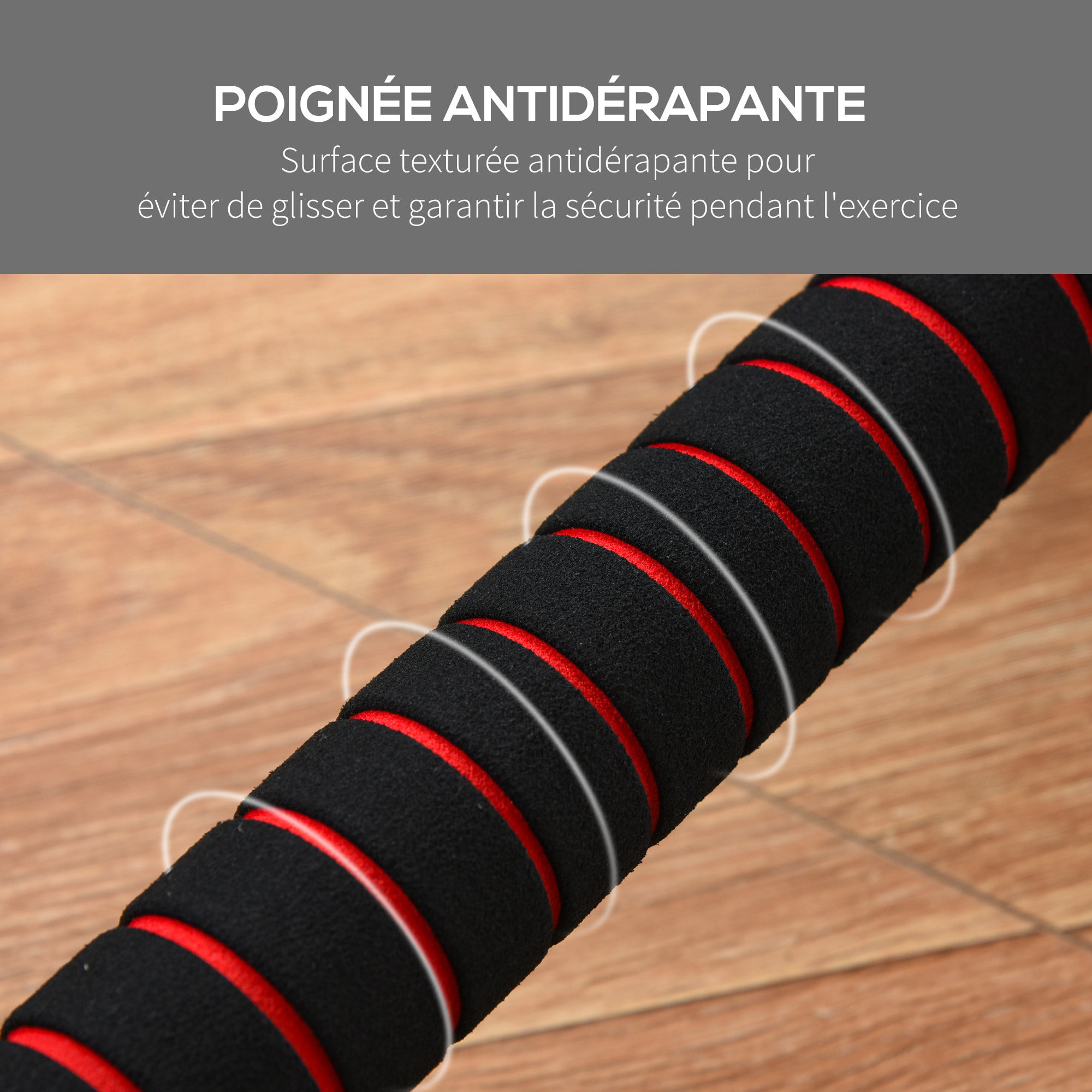 Ensemble d'haltères courtes total 25 Kg - barres incluses - entraînement musculaire & haltérophilie - acier HDPE noir rouge