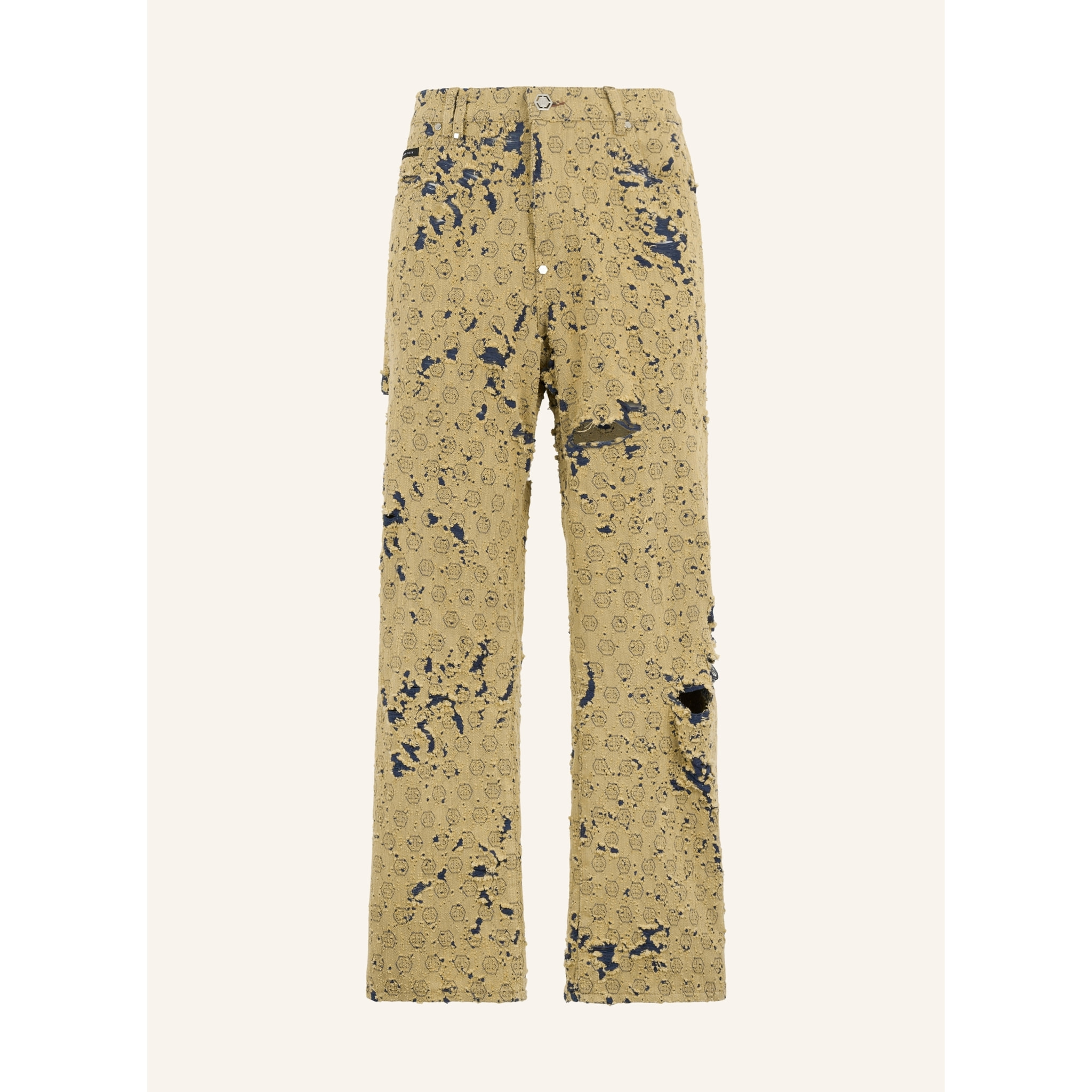 PHILIPP PLEIN Destroyed Beach Boy Fit Jeans Monogram