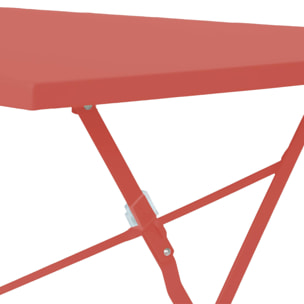 Table de jardin bistrot pliante métal + 4 assises EMILIA