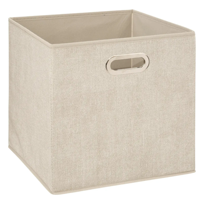 Panier tissu 31x31cm "Mix N' Modul" beige chiné
