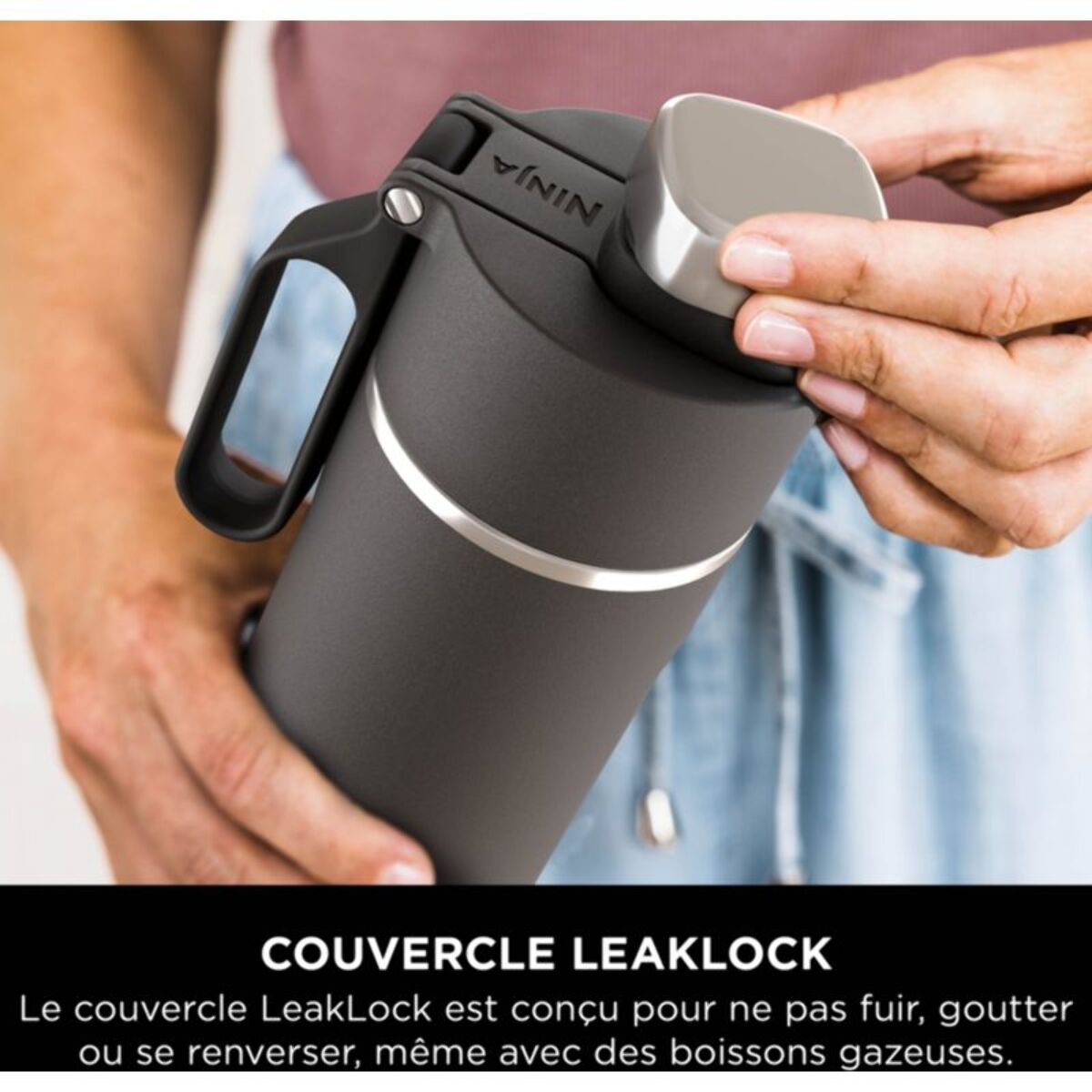 Bouteille isotherme NINJA Thirsti 530ml Travel Bottle Black