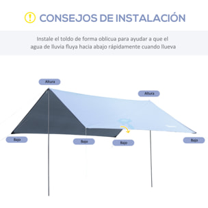 Toldo de Refugio Portátil Protección Solar 3x3 m Blanco