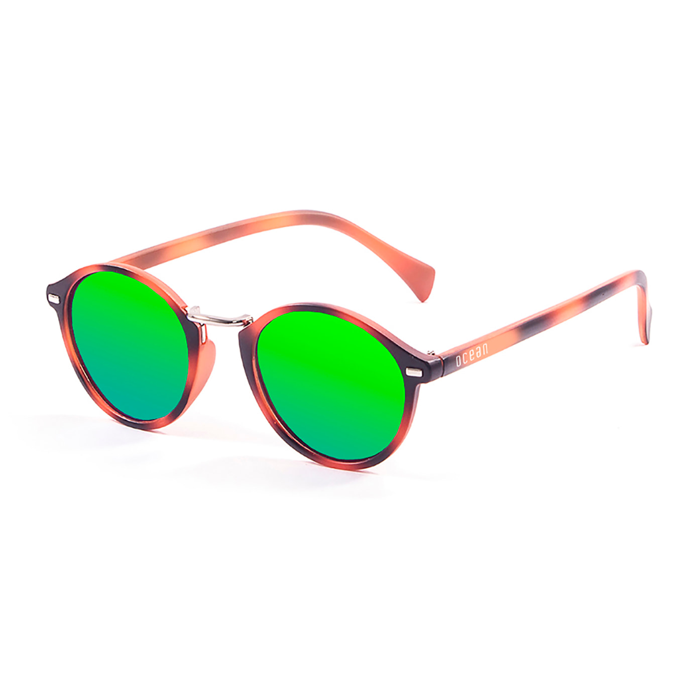 Gafas de sol OCEAN LILLE - De tiras marrón mate / Revo verde