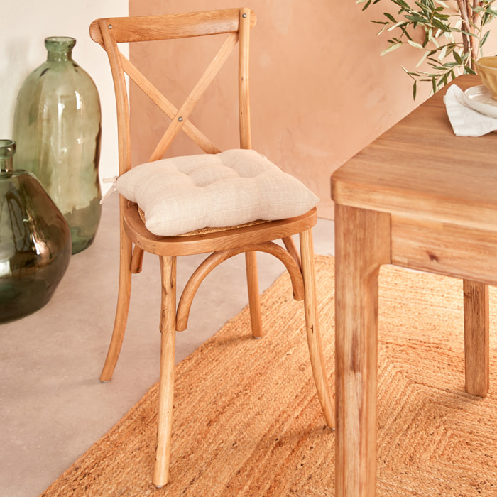 Galette de chaise "Clem" lin 38x38cm