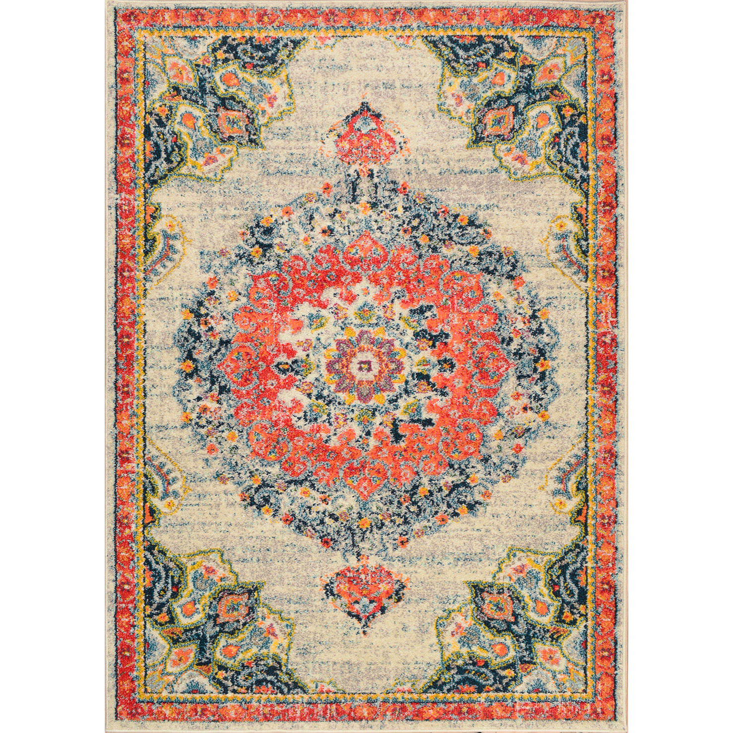 Anatolia - Tapis de salon vintage, crème