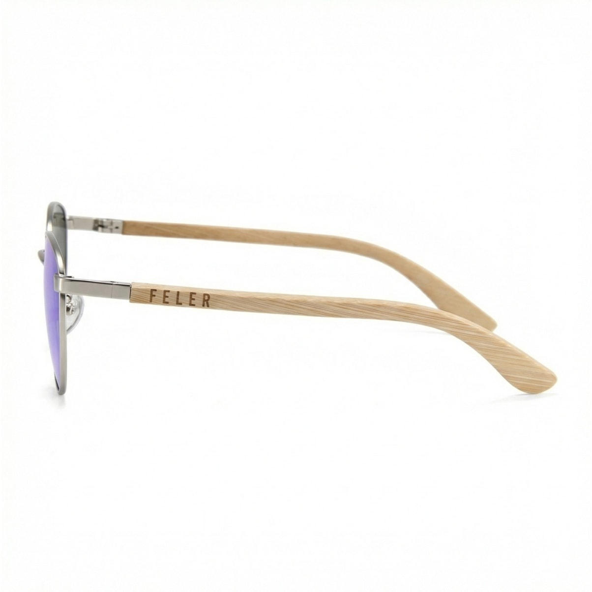 Gafas de Sol Feler 1709M-4 Polarizadas de Madera Unisex 52 mm