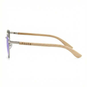 Gafas de Sol Feler 1709M-4 Polarizadas de Madera Unisex 52 mm