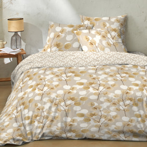 Parure housse de couette 3pcs 100% 100% flanelle de coton soryne
