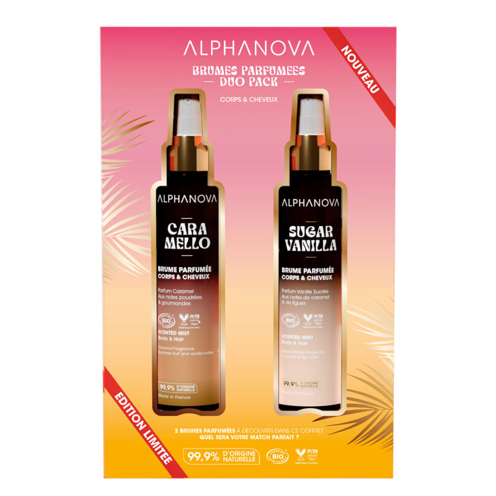 Caramello & Sugar Vanilla - Coffret Brume Parfumée Corps & Cheveux 2x100 ml