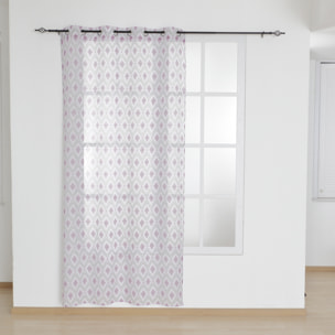 Cortina translúcida con estampado 140x260 cm.