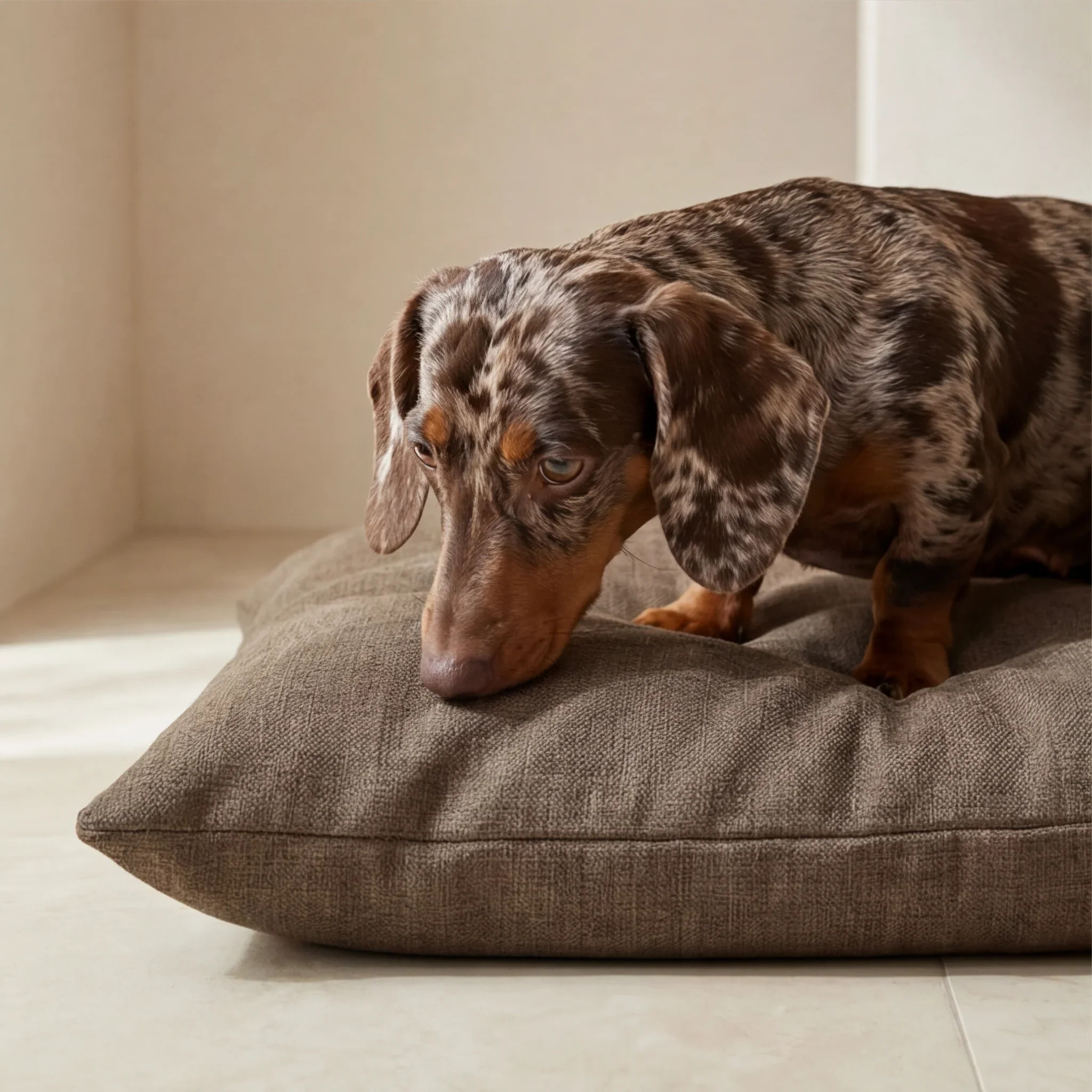 Lit pour animaux déhoussable et antitaches Mocha Marron