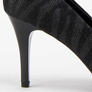 Zapato De Tacón - Negro - Altura: 8 Cm