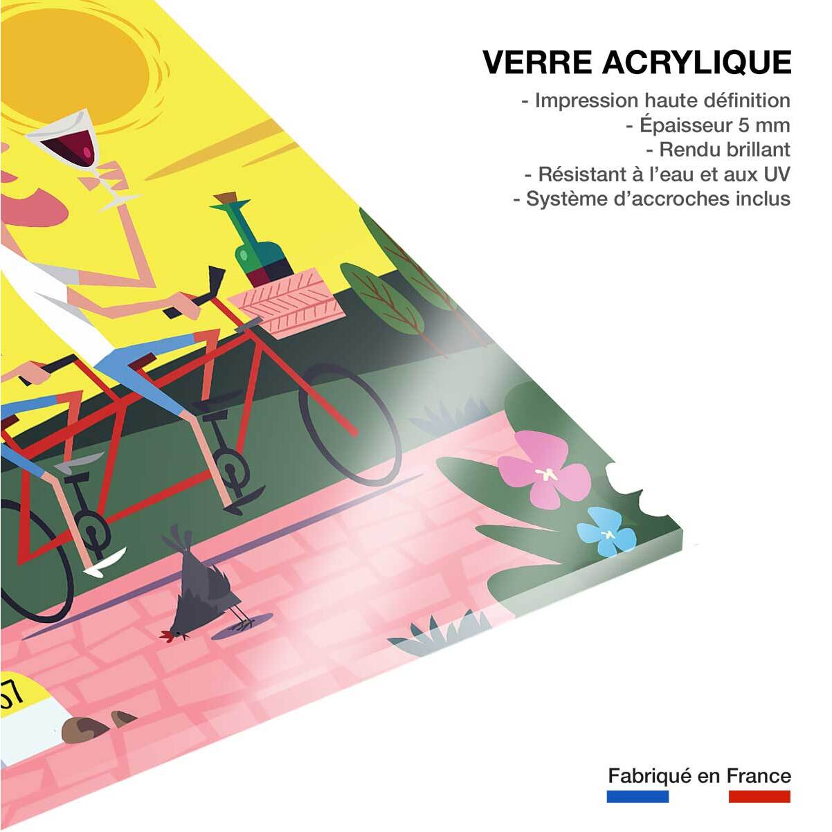 Tableau vive la provence Tableau plexiglas