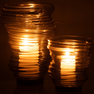 J-Line vase Tornado - verre - vert - small - Ø 16 cm