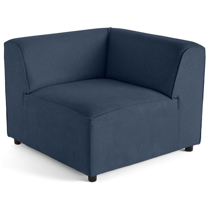 Suaro - Module d'angle réversible en tissu texturé - Bleu