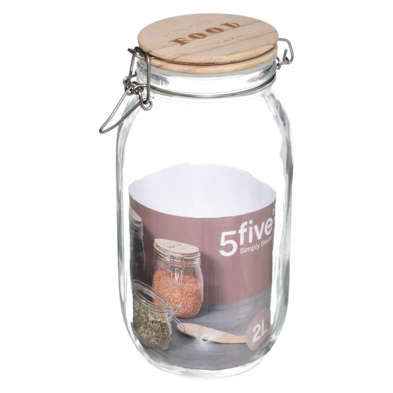 Bocal verre couvercle pin 2L Wording