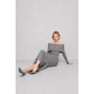 Kocca - Abito con spalle scoperte, spacco laterale e decorazioni Donna