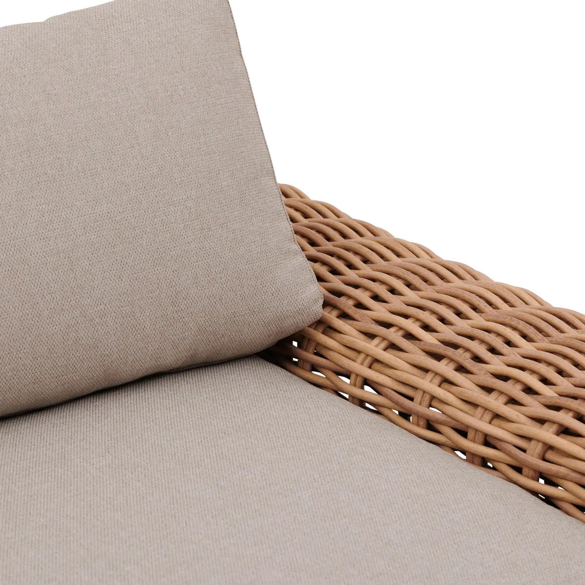 Fauteuil de salon de jardin "Savinia tahini" en aluminium traité époxy