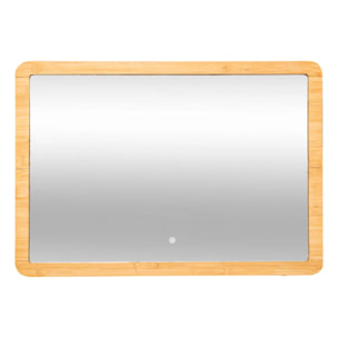 Miroir rectangle à led 66x47cm Bambou