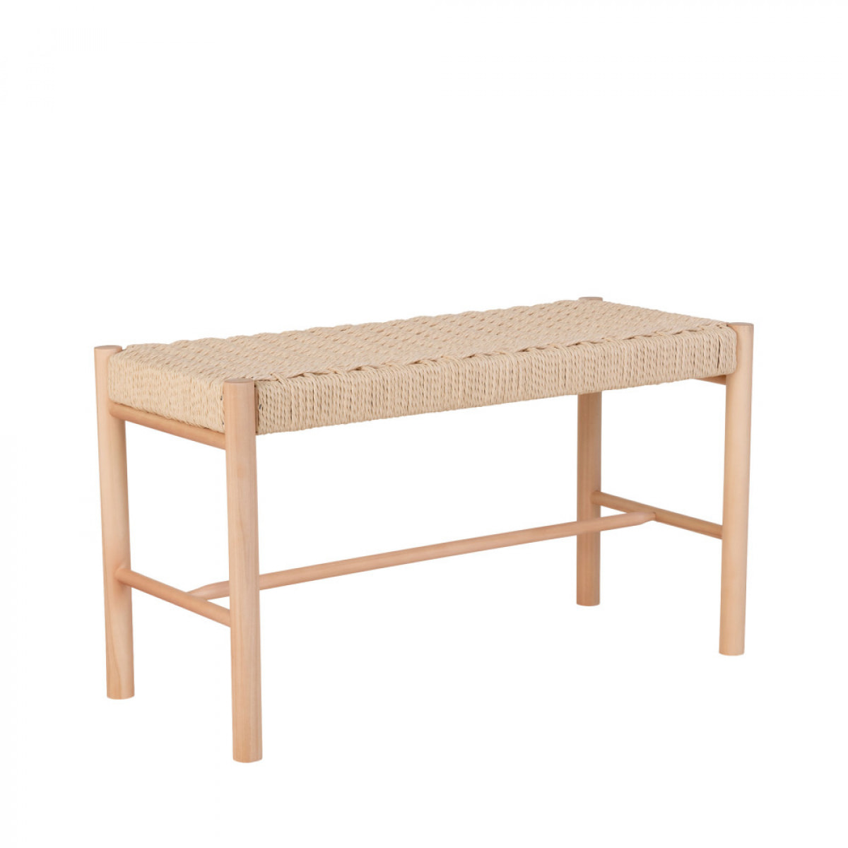 Abano - Banc en bois et corde tressée L80cm : Couleur - Naturel