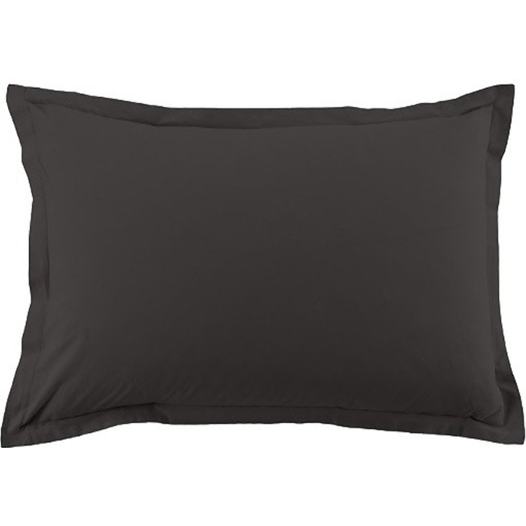 Lot De 2 Taies D'oreiller 100% Coton 57fils Gris FoncÉ