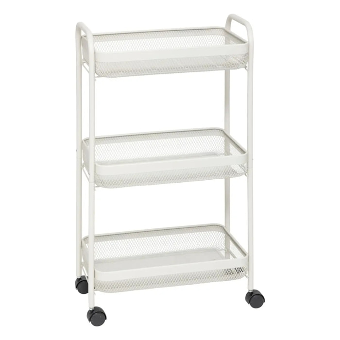 Desserte à roulettes "Mayaj" 3 niveaux 46,5x26,5cm