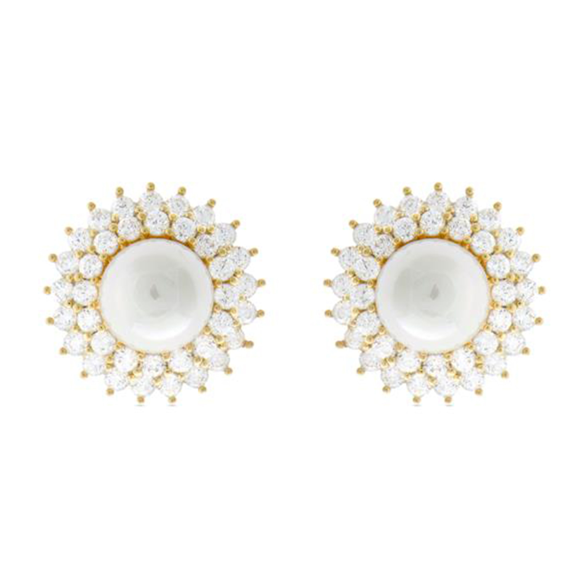 Pendientes acabados en oro amarillo de 18K