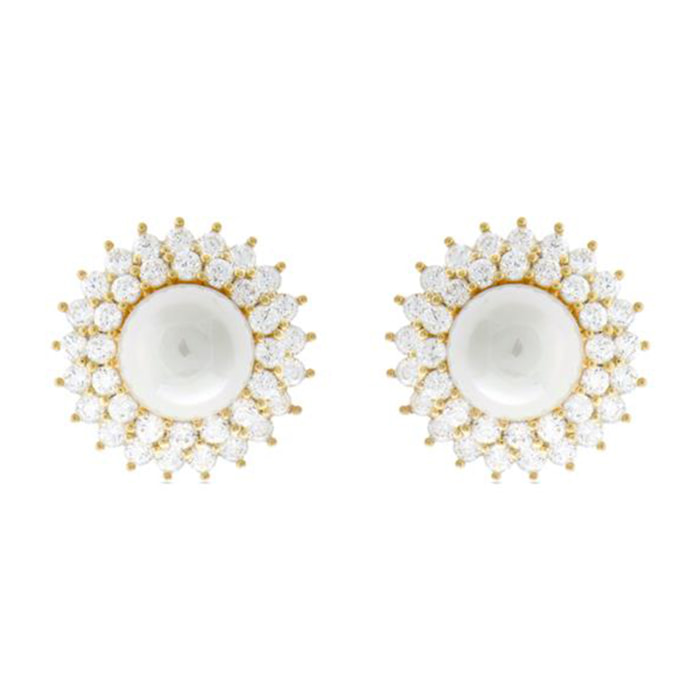 Pendientes acabados en oro amarillo de 18K