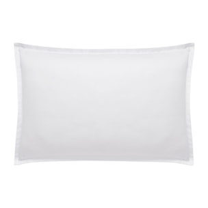 Taie d'oreiller imprimée en satin de coton bio, DUNE, noir et blanc