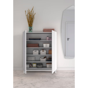 Zapatero melamina Volda blanco 112x90x27 cm