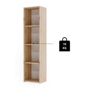 Libreria a colonna LONI 160x40 cm rovere Artisan con 4 ripiani a giorno