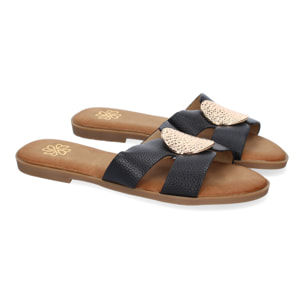 Sandalia Planas de Mujer, Comodas y Elegantes con Diseño Moderno con Adorno en la Pala