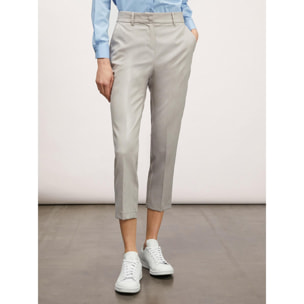 Motivi - Pantalones regular efecto shiny - Gris