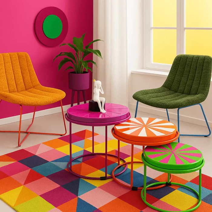 Fauteuil Ally vert et bleu Kare Design