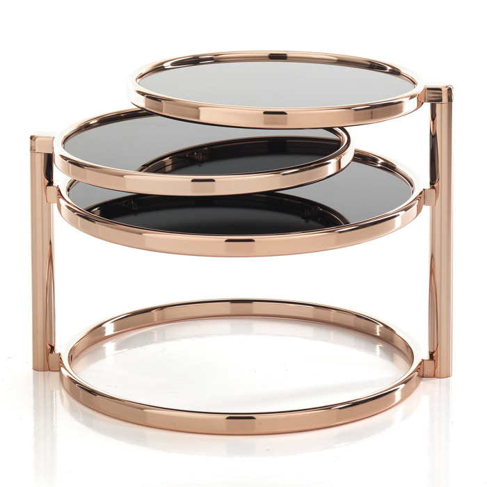 Tomasucci Table basse TROIS ANNEAUX CUIVRE Multicolore